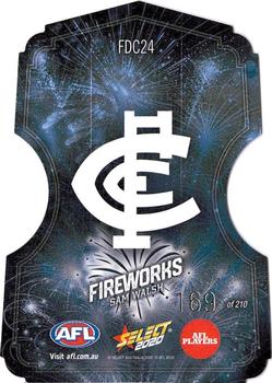 2020 Select Footy Stars - Fireworks Diecuts #FDC24 Sam Walsh Back